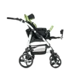 JUNIOR dečija invalidska kolica u zelenoj boji sa podignutim nogama - Ortopedija Una