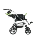JUNIOR dečija invalidska kolica u zelenoj boji, savijena unazad - Ortopedija Una