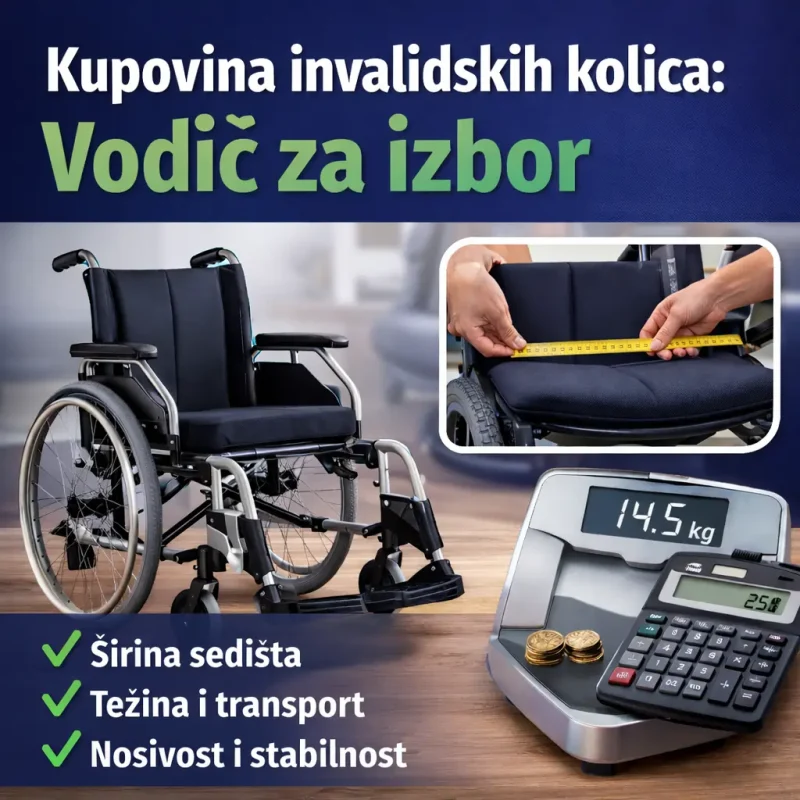 Kupovina invalidskih kolica vodič za izbor (širina sedišta, težina, nosivost)
