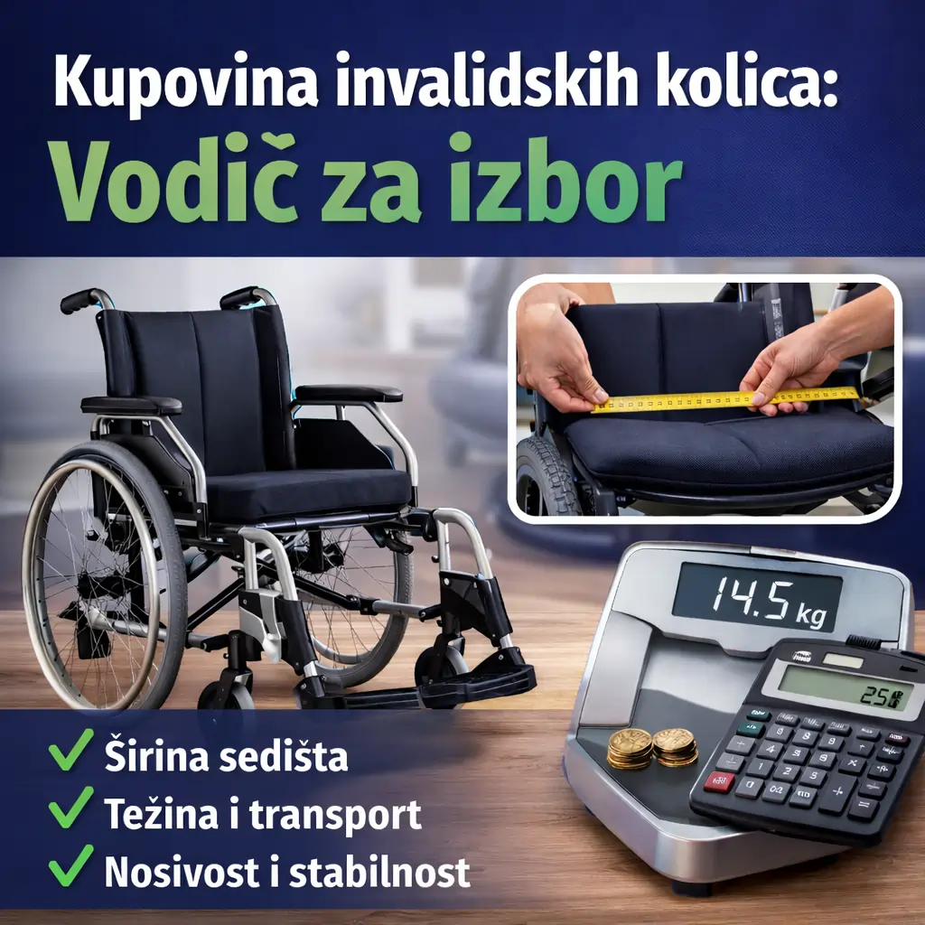 Kupovina invalidskih kolica vodič za izbor (širina sedišta, težina, nosivost)